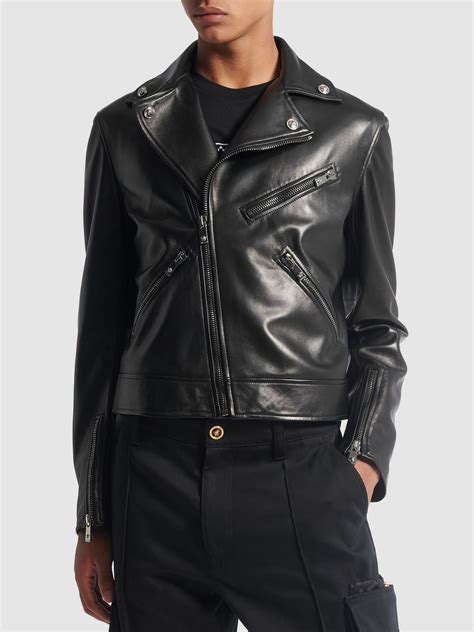 versace overhemd|versace biker jacket.